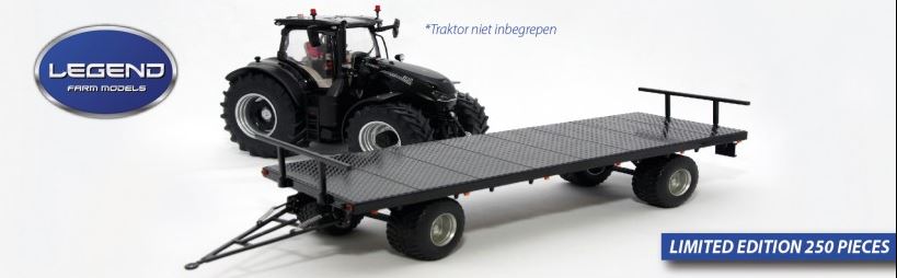 Landbouwtrailer Zwart Limited Edition - 1:32